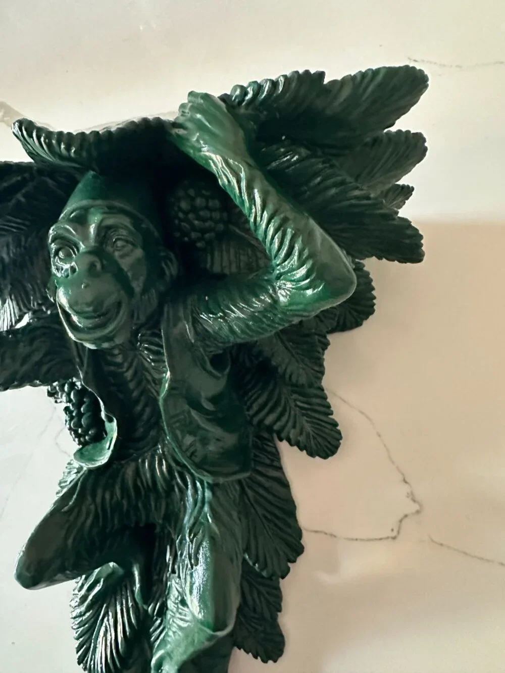 Vintage Hand Carved Wood Monkey Wall Shelf | Tropical Jungle Decor | Tribal Carv